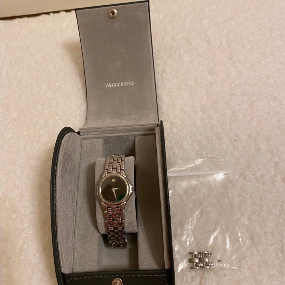 Movado Black and Silver Women’s Watch - Picture 2 of 5